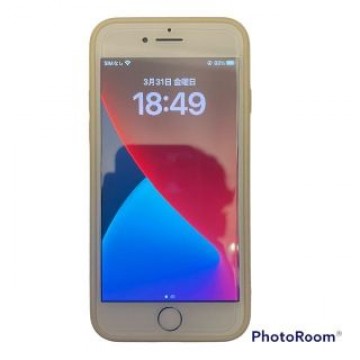 iPhone8 64GB ホワイト　SIMフリー　保護ガラスケース付き