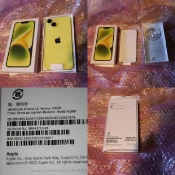 iPhone14 128GB イエロー MR3Q3J/A開封済お店で通信テスト
