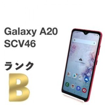 良品 Galaxy A20 SCV46 レッド au SIMロック解除済み ②