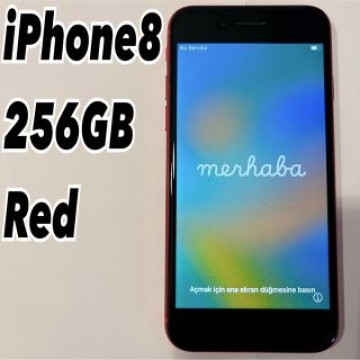 iPhone8 256GB レッド シムロック解除 純正充電ケーブル 初期化済み