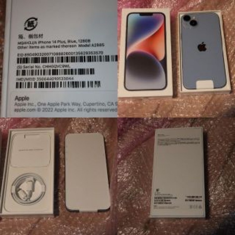 MQ4H3J/A iphone14plusプラス128GBブルーsimフリー新品