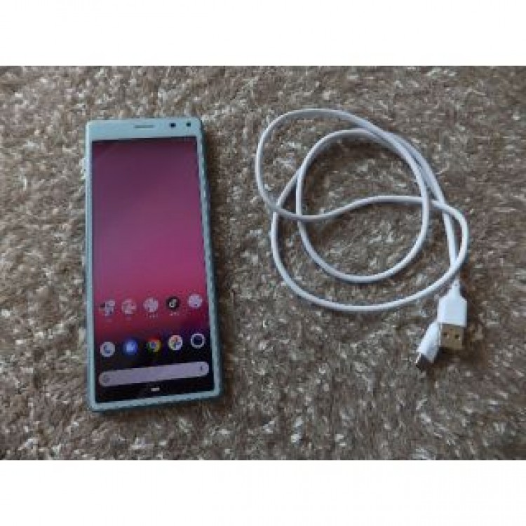 au ソニー Xperia スマホ SOV42 エクスペリア（水色）携帯電話