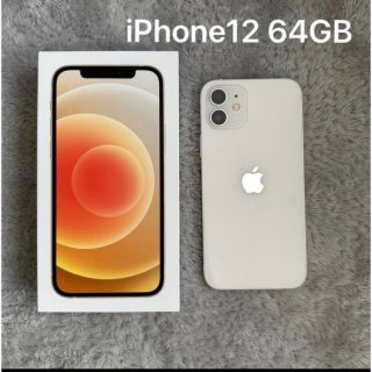 【付属品付】iPhone 12 ホワイト 白64GB SIMフリー