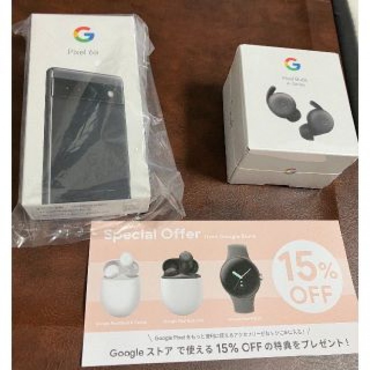 【新品・SIMフリー】Pixel 6aチャコール＆バッズAシリーズセット！