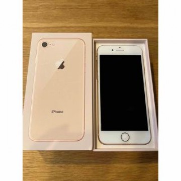 iPhone8 ゴールド　64GB  箱、未使用イヤフォン付き