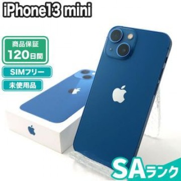 iPhone13 mini 128GB ブルー SIMフリー 未使用 SAランク 本体【エコたん】