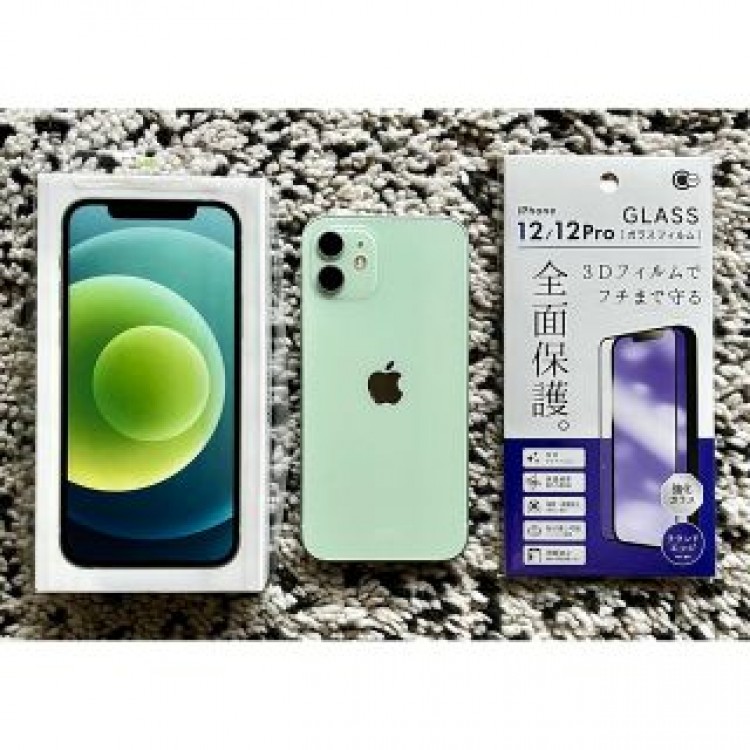 iPhone12  64GB グリーン SIMフリー &amp; 箱、強化フィルム