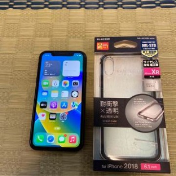 新品ケース付！iPhone XR 128G ブラック　SIMフリー