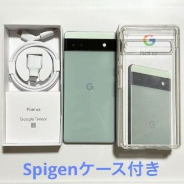 最安値 Google pixel6a sage SoftBankケースあり