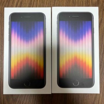 iPhone  SE3 64GB 2台未開封未使用品ミッドナイト　