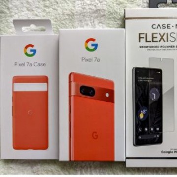 Google Pixel 7a Coral 本体と保護フィルム、ケースセット