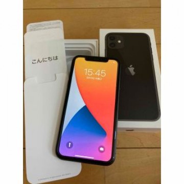 iPhone11  128GB ブラック　ガラスカバー付き