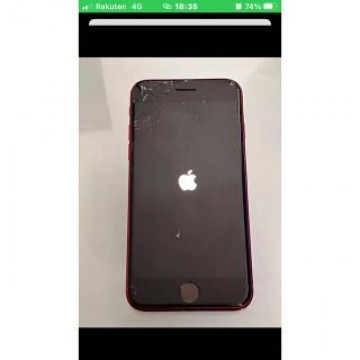 画面割れ iPhone SE 第2世代 レッド 128 GB SIMフリー