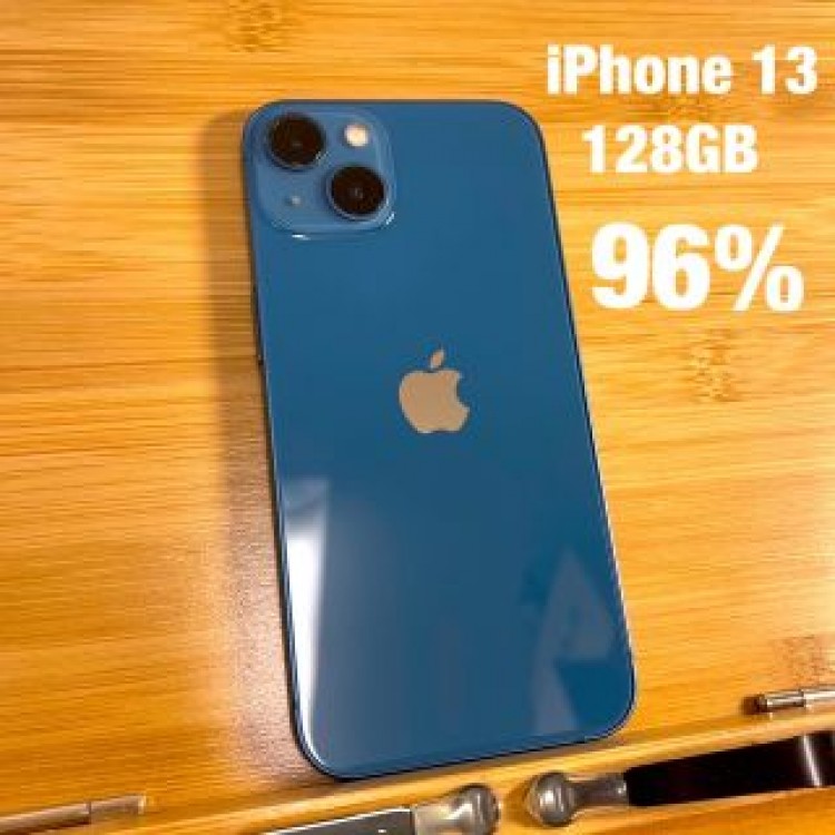 【SIMロック解除済・96%】iPhone 13  128GB ブルー 青