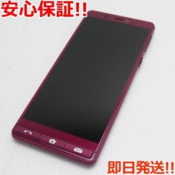 超美品 シンプル5 ワインレッド  SIMロック解除済み