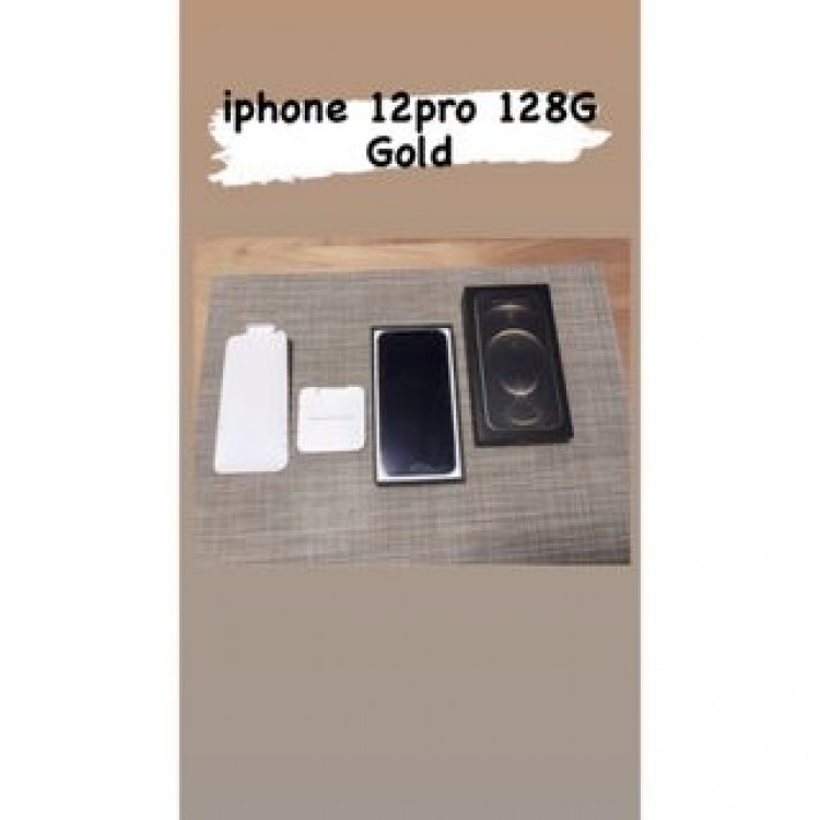Apple iphone 12pro 128G ゴールド 箱付き 背面ヒビ割れ