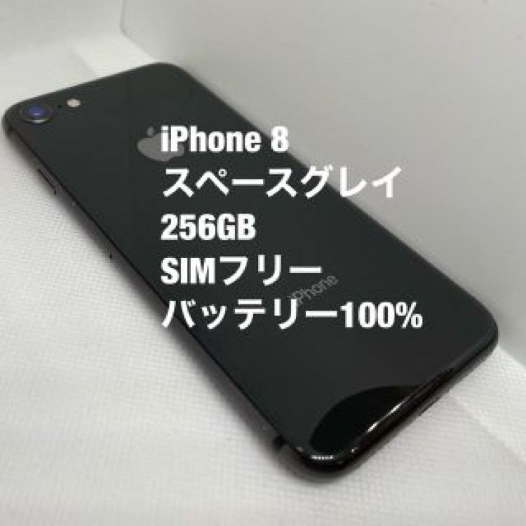 iPhone 8  スペースグレイ　256GB  SIMフリー