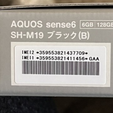 AQUOS sense6 SH-M19 6GB 128GB ブラック