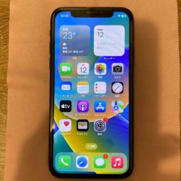 iPhone X スペースグレー 256GB バッテリー容量100%