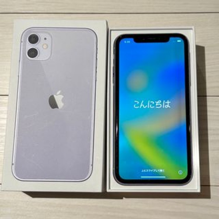 iPhone 11 パープル 64 GB SIMフリー　箱あり