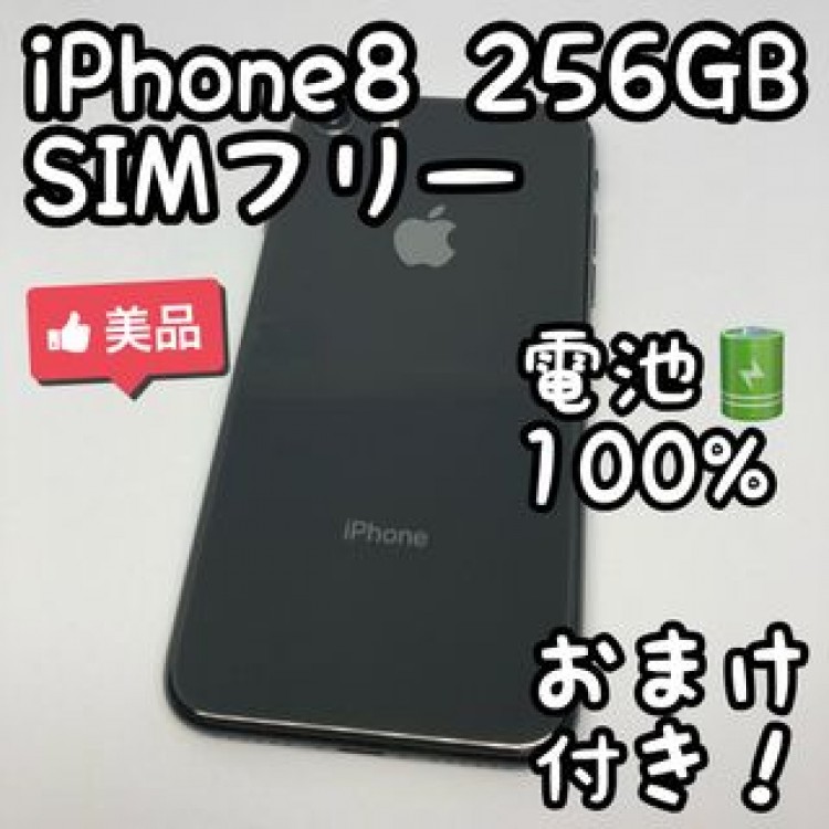 iPhone 8 Space Gray 256GB SIMフリー 本体 _404