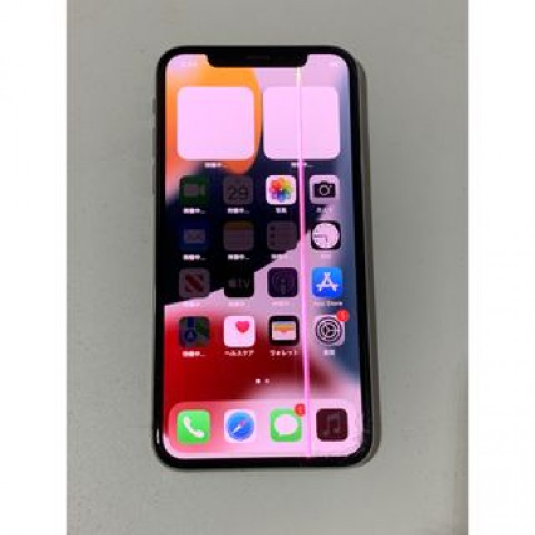 iPhone X シルバー 64GB au SIMフリー　B78% ジャンク