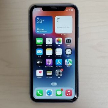 SIMロック解除済 iPhone XR 256GB ブルー 背面割れ有り