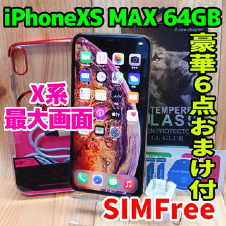 SIMフリー 本体 iPhone XS Max 64 GB 90 ゴールド